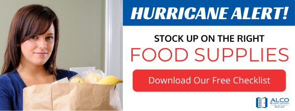 Woman shopping for food supplies